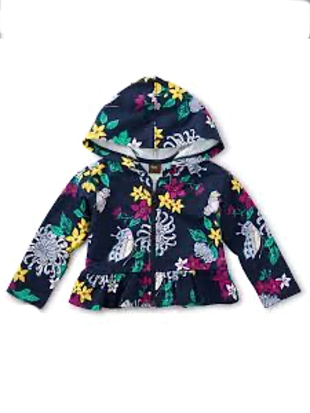 Tea Collection Blooms Baby Zip Hoodie